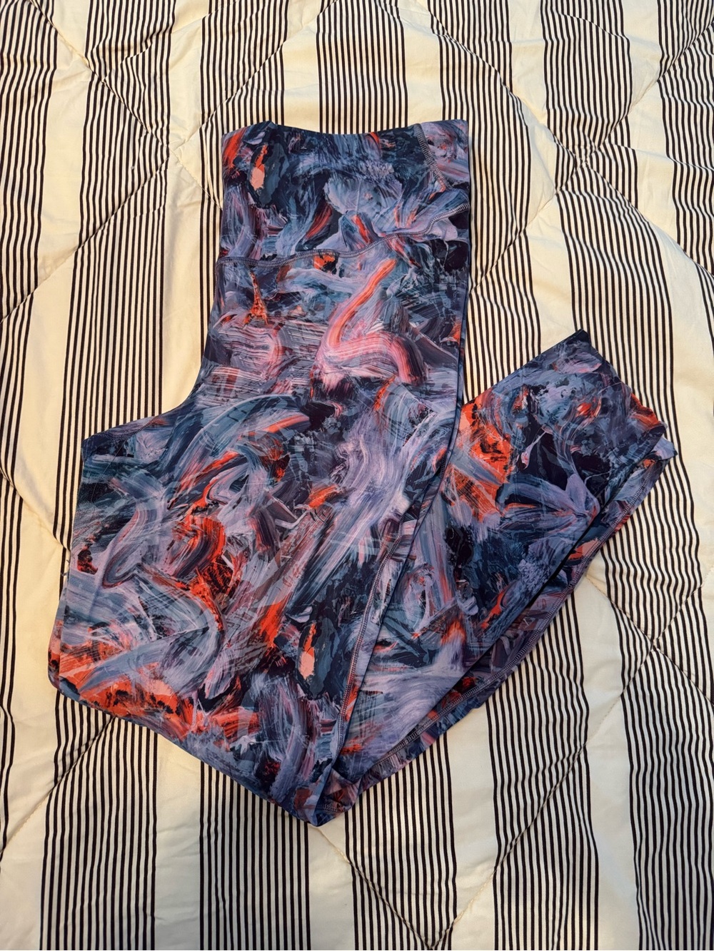 lululemon athletica Abstract Print High-Waist Leggings in Navy, Coral & Lilac